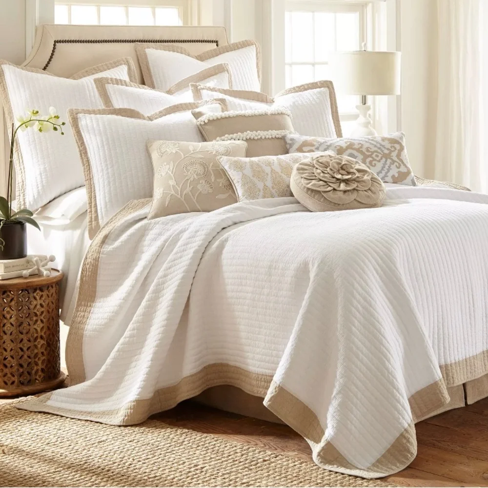 Adobe Border Quilt Set - Tan & Cream - Levtex Home